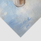 Decoupage Majestueuze Witte Tijger Liggend in het  Tissuepapier (Detail)