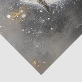 Decoupage Majestueuze Witte Uil Sneeuw Elementen Tissuepapier (Detail)