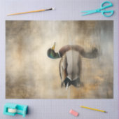 Decoupage Mallard Duck Pond & Reflectie Tissuepapier (Craft)