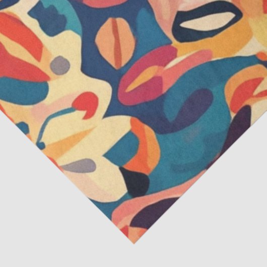 Decoupage Mandala Digitale Kunstwerk Psychedelisch Tissuepapier (Detail)