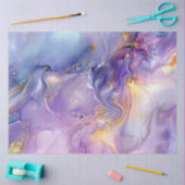 Decoupage Marmeren Faux Finish Paarse Goud Blauw Tissuepapier (Craft)