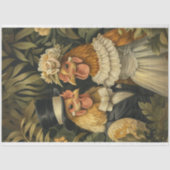 Decoupage Matrimonial Rooster & Chicken Tissuepapier (Voorkant)