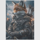 Decoupage Medieval Archer Fox Warrior  Tissuepapier (Voorkant)