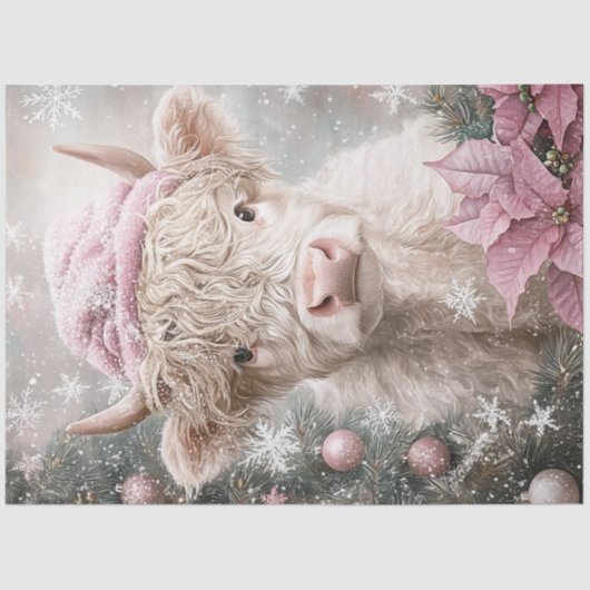 Decoupage Meisje Gekleed Kerst Kleding Tissuepapier (Voorkant)