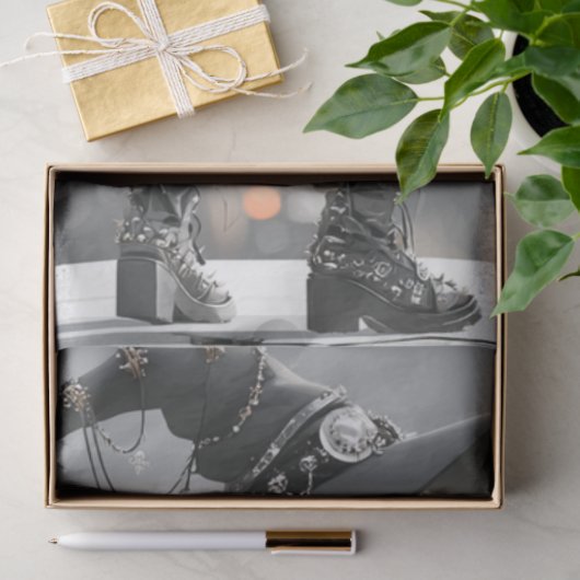 Decoupage Meisje Punk Rock Singer Concert Tissuepapier (Geschenk)