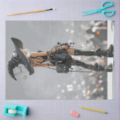 Decoupage Meisje Punk Rock Singer Concert Tissuepapier (Craft)