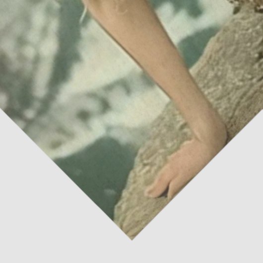 Decoupage Mermaid Above the Whispering Waves Tissuepapier (Detail)