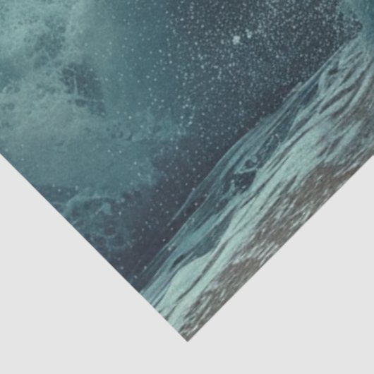 Decoupage Mesmerizing Beach Vrouw Turquoise Groen Tissuepapier (Detail)