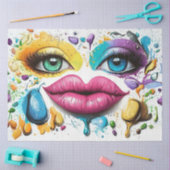 Decoupage Mesmerizing EYES Vibrant Color Pop Art Tissuepapier (Craft)