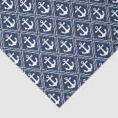 decoupage met blauw ankerpatroon tissuepapier (Detail)