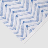 decoupage met blauw chevron-patroon tissuepapier (Detail)