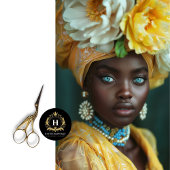 Decoupage met gouden bloemhoofddeksel tissuepapier