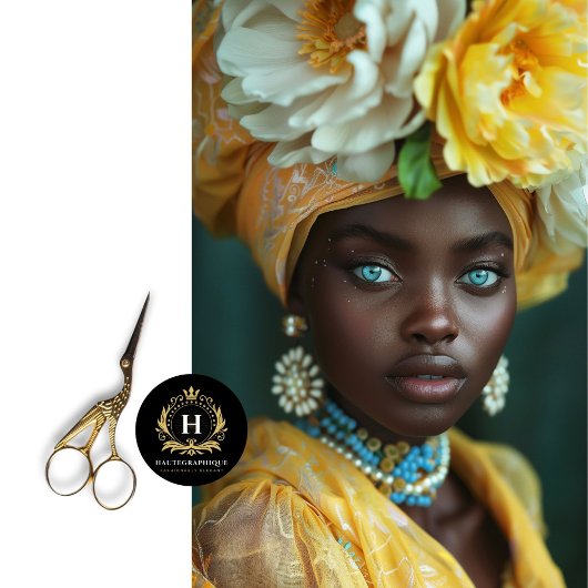 Decoupage met gouden bloemhoofddeksel tissuepapier