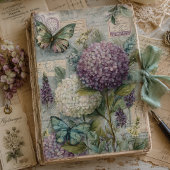 Decoupage met Oude Hortensia Vlinder Tuin Tissuepapier