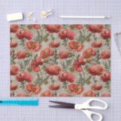 Decoupage met oude klaprozen tissuepapier (Craft)