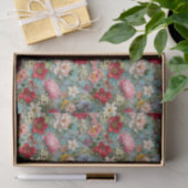 Decoupage met oude wilde bloemen tissuepapier (Geschenk)