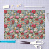 Decoupage met oude wilde bloemen tissuepapier (Craft)