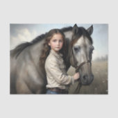 Decoupage met Prairie Paard Gezel Tissuepapier (Voorkant)
