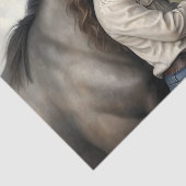 Decoupage met Prairie Paard Gezel Tissuepapier (Detail)