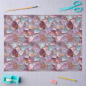 Decoupage met roze zee glas patroon tissuepapier (Craft)