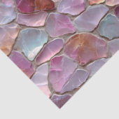 Decoupage met roze zee glas patroon tissuepapier (Detail)