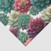 Decoupage met vetplantpatroon tissuepapier (Detail)