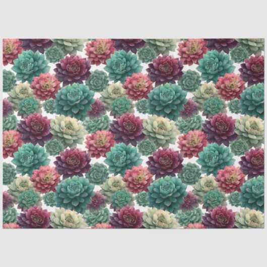 Decoupage met vetplantpatroon tissuepapier (Voorkant)
