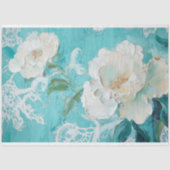 Decoupage met vintage bloemen tissuepapier (Voorkant)
