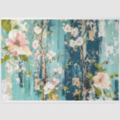 Decoupage met vintage bloemen tissuepapier (Voorkant)