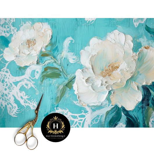 Decoupage met vintage bloemen tissuepapier