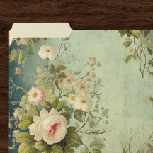 Decoupage met vintage bloemrozen groen