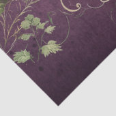 Decoupage met vintage bloemrozen groen tissuepapier (Detail)