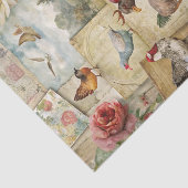 Decoupage met vintage boerderij haan tissuepapier (Detail)