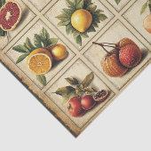 Decoupage met Vintage Fruit Botanische Raster Tissuepapier (Detail)