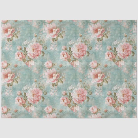 Decoupage met vintage Victoriaanse rozen Tissuepapier (Voorkant)