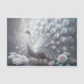 decoupage met witte pauw tissuepapier (Voorkant)