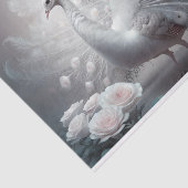 decoupage met witte pauw tissuepapier (Detail)