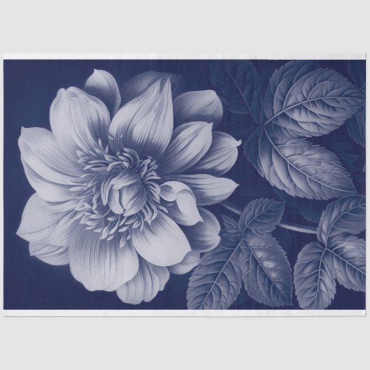 Decoupage meubels daliah Marine blauw monochromati Tissuepapier (Voorkant)