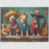 Decoupage Mexicaanse Chihuahua Vacht Veren Funk Tissuepapier (Voorkant)