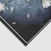 Decoupage Midnight Skull with Magnolia Tissuepapier (Detail)