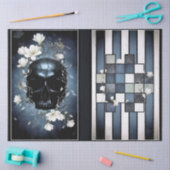 Decoupage Midnight Skull with Magnolia Tissuepapier (Craft)