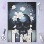Decoupage Midnight Skull with Magnolia Tissuepapier (Craft)