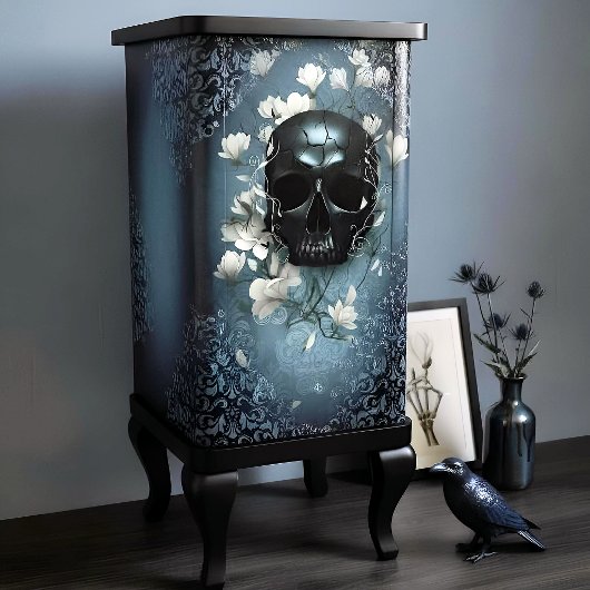 Decoupage Midnight Skull with Magnolia Tissuepapier
