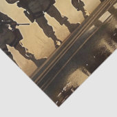 Decoupage Militaire Patriottische Soldaat Opstelli Tissuepapier (Detail)