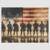 Decoupage Militaire Patriottische Soldaat Opstelli Tissuepapier (Voorkant)