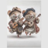 Decoupage Minstrel Muizen Fur Feather Funk Band Tissuepapier (Voorkant)