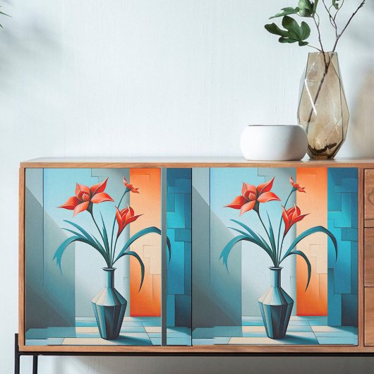 Decoupage moderne bloemen elegantie tissuepapier