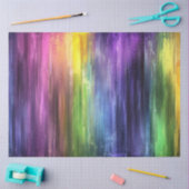 Decoupage Moderne Regenboog Vibrant Paint Strokes Tissuepapier (Craft)