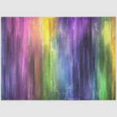 Decoupage Moderne Regenboog Vibrant Paint Strokes Tissuepapier (Voorkant)