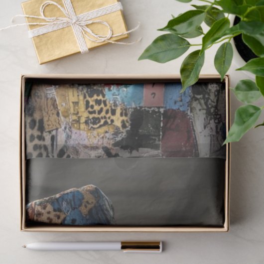 Decoupage Modieuze Leopard Abstract Suit Tissuepapier (Geschenk)